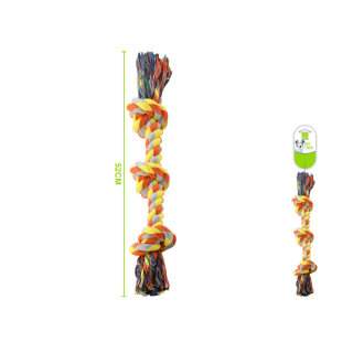 Provazová hračka pro psy Maxi Nunbell - oranžovo-žlutá - malá