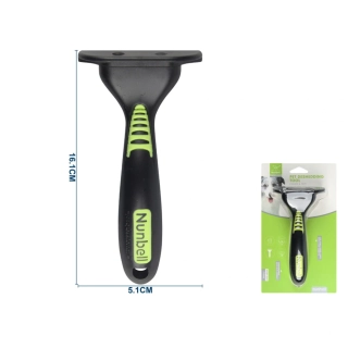 Vyčesávací hrablo pro psy a kočky Nunbell - zelené - malé