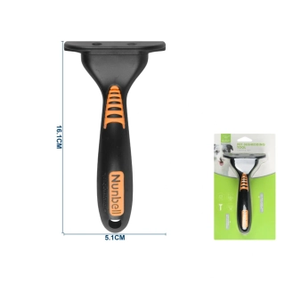 Vyčesávací hrablo pro psy a kočky Nunbell - oranžové - malé