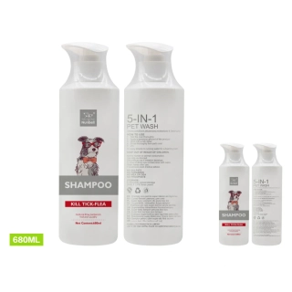 Nunbell 5-in-1 Antiparazitní šampon (XL) proti klíšťatům a blechám pro psy