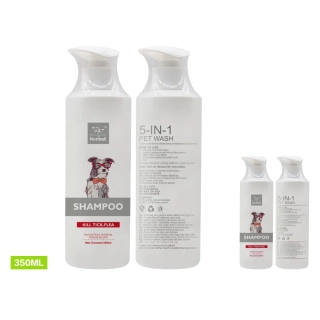 Nunbell 5-in-1 Antiparazitní šampon proti klíšťatům a blechám pro psy