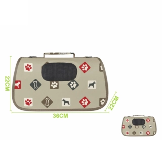 Přepravní taška pro domácí mazlíčky Nunbell Pattern – béžová se vzory