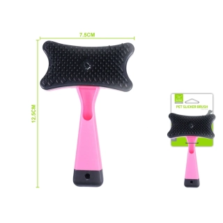 Masážní kartáč s gumovými hroty Nunbell - růžový