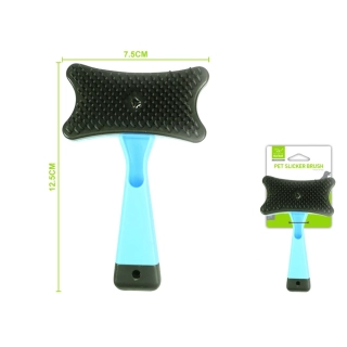 Masážní kartáč s gumovými hroty Nunbell - modrý