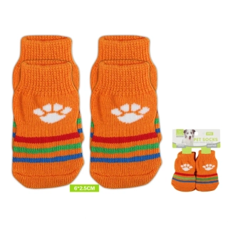 Protiskluzové ponožky 2 páry tlapka Nunbell - oranžové