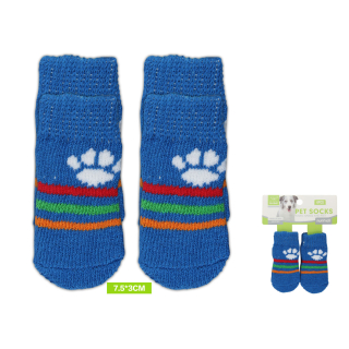 Protiskluzové ponožky 2 páry tlapka Nunbell - modré M