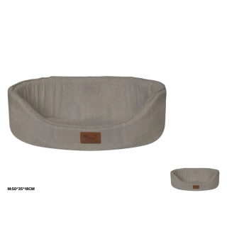 Oválný pelíšek pro psy Nunbell - světle šedý M