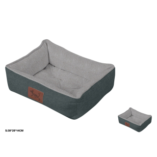 Pelíšek pro psy Nunbell - zeleno-šedý S