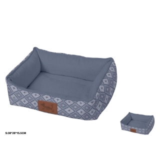 Pelíšek pro psy se vzorem Nunbell - modrý S