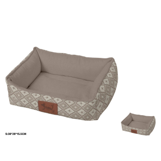 Pelíšek pro psy se vzorem Nunbell - béžový S