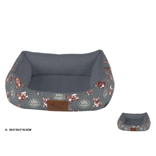 Pelíšek pro psy s motivem Nunbell - šedý S