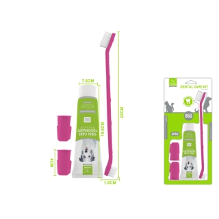 Dentální sada pro psy Nunbell - 4 ks máta - růžová