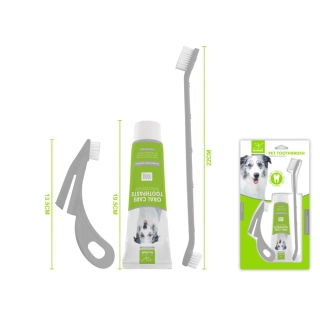 Dentální sada pro psy Nunbell - 3 ks máta - šedá