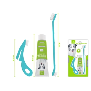 Dentální sada pro psy Nunbell - 3 ks máta - modrá