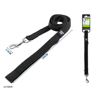 Vodítko pro psy Classic Nunbell - černé 120 cm XL