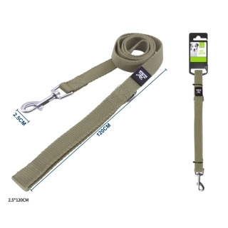 Vodítko pro psy Classic Nunbell - khaki 120 cm XL