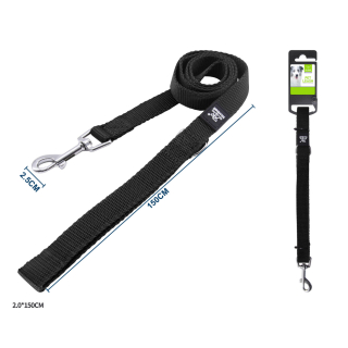 Vodítko pro psy Classic Nunbell - černé 150 cm XL