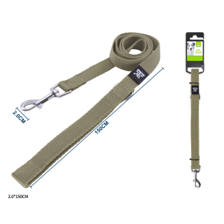 Vodítko pro psy Classic Nunbell - khaki 150 cm L