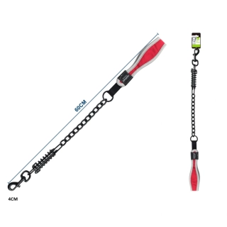 Kovové vodítko s pružinou a ergonomickou rukojetí Nunbell - černo-červené