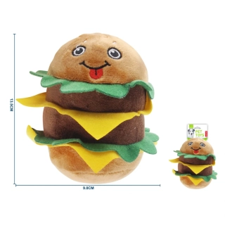 Plyšová pískací hračka pro psy Nunbell - hamburger