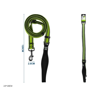 Nylonové vodítko pro psy s ergonomickou rukojetí Nunbell - zelené