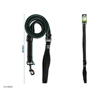 Nylonové vodítko pro psy s ergonomickou rukojetí Nunbell - černé velké