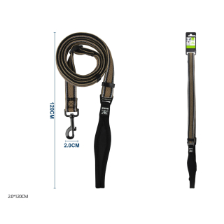 Nylonové vodítko pro psy s ergonomickou rukojetí Nunbell - béžové malé