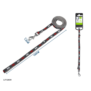 Vodítko pro psy Kost Nunbell - šedé 120 cm M