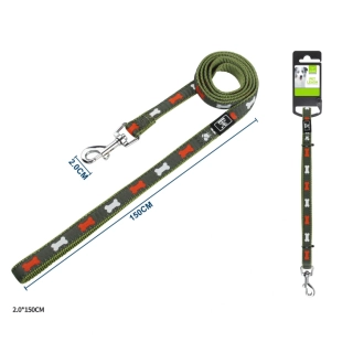 Vodítko pro psy Kost Nunbell - zelené 150 cm L