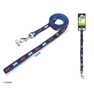 Vodítko pro psy Kost Nunbell - modré 150 cm M