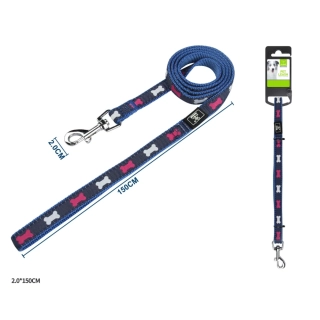 Vodítko pro psy Kost Nunbell - modré 150 cm L