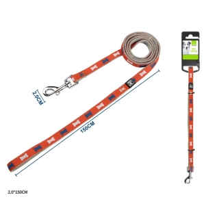 Vodítko pro psy Kost Nunbell - oranžové 150 cm L