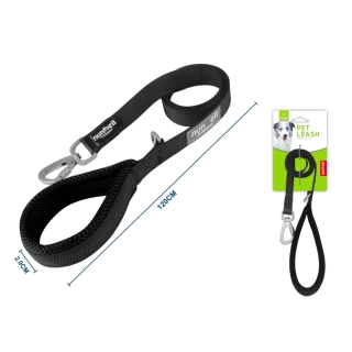 Vodítko pro psy s ergonomickou rukojetí Profi Nunbell - černé