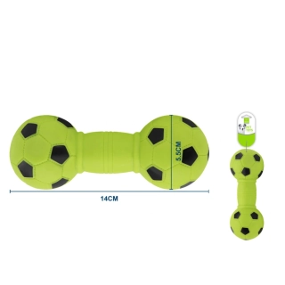 Gumová pískací hračka pro psy Nunbell – činka fotbalový míč