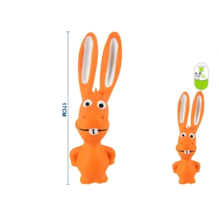 Gumová pískací hračka pro psy Nunbell – osel (oranžový)