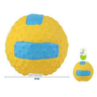 Gumový volejbalový míč pro psy Nunbell - žlutý
