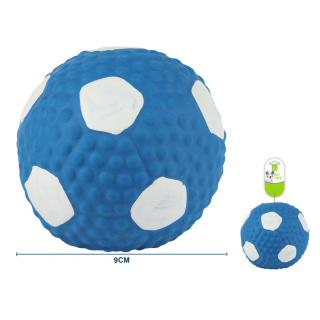 Gumová hračka pro psy Nunbell - fotbalový míč  texturovaný modrý M
