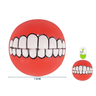 Gumový pískací míček pro psy Nunbell – smile