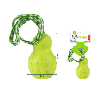 Gumová hračka s lanem pro psy Nunbell – (zelená)