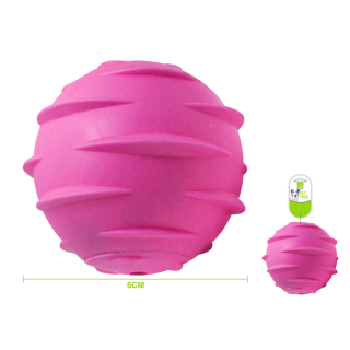 Gumový míček pro psy Nunbell – míček (růžová)