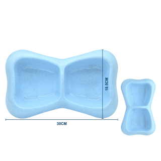 Dvojitá ekologická miska pro psy Nunbell - modrá