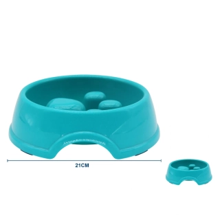 Plastová miska na pomalé krmení pro psy Nunbell - tyrkysová S/M