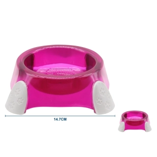 Plastová miska pro psy s protiskluzovými nožkami Nunbell - růžová S