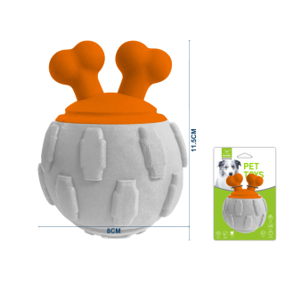 Gumová hračka pro psy Nunbell – BoneBall (oranžová)
