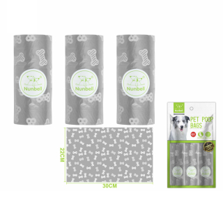 Nunbell – Sada sáčků na psí exkrementy šedý m (6ks)