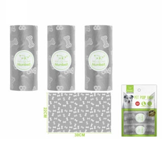 Nunbell – Sada sáčků na psí exkrementy šedý