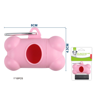 Zásobník na sáčky BoneBuddy Nunbell – růžový S (1 ks)