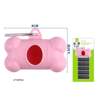 Zásobník na sáčky BoneBuddy Nunbell – růžový L (5 ks)