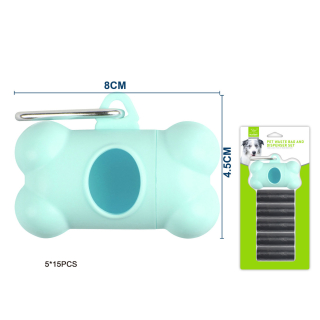 Zásobník na sáčky BoneBuddy Nunbell – tyrkysový L (5 ks)