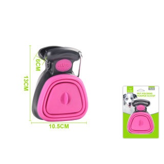 Nunbell – Skládací lopatka na exkrementy FoldPet - růžová